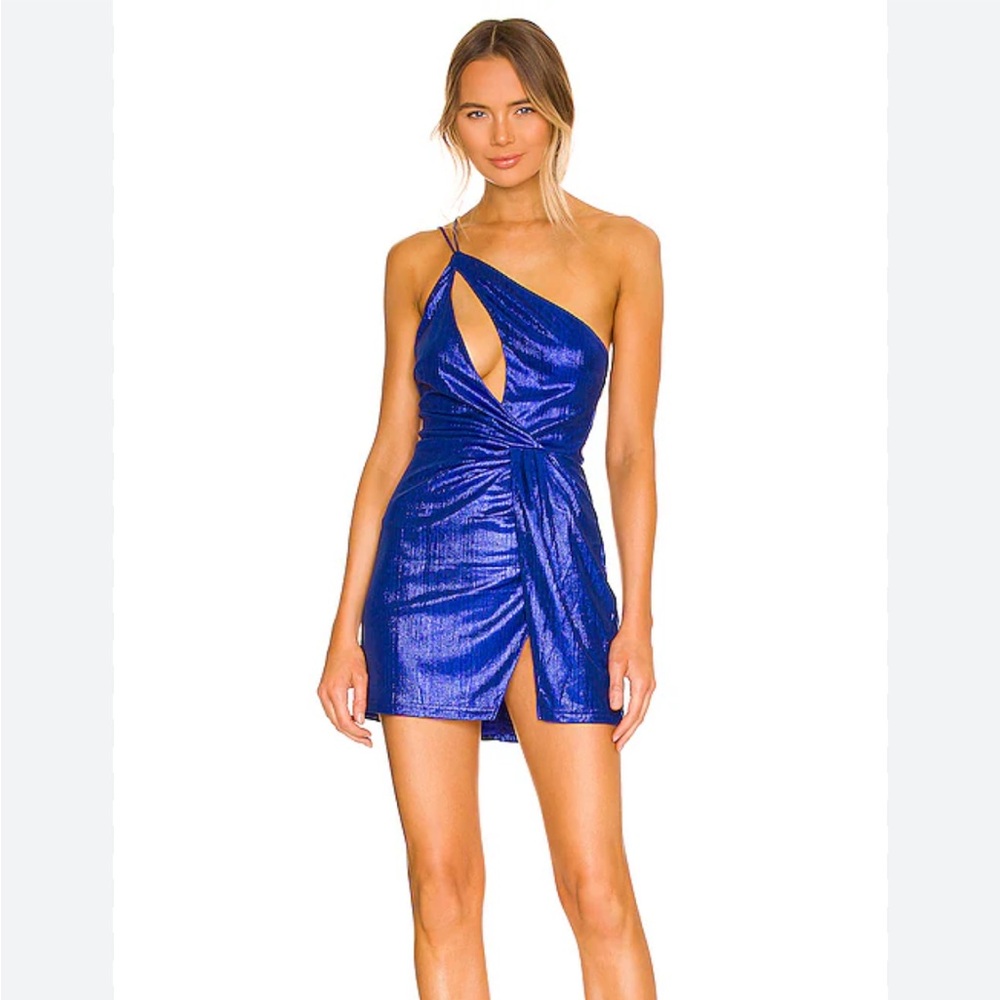 Superdown Shimmering Blue Mini Dress